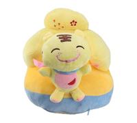 Qcwwy Canapé de Soutien pour bébé, Peluche de qualité Supérieure, Angle Réglable, Base Antidérapante pour Apprendre à S'asseoir, Entraînement avec Fixations Latérales Rabattables (Tigresse)