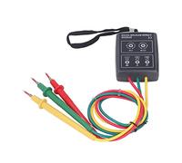 Qcwwy Compteur de Rotation de Phase 5 Indicateurs LED Testeur de Rotation de Séquence Triphasée 60 V à 600 V AC pour la Maison, l'usine et la Maintenance des Appareils, Interrupteurs, Prises