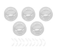 Qcwwy Couvercles de sécurité pour Boutons de Cuisinière, Verrous de Four en PC Résistants à la Chaleur, Double vec Adhésif Puissant, Adaptés aux Boutons de Diamètre Inférieur à 2,4 (Transparente)