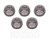 Qcwwy Couvercles de sécurité pour Boutons de Cuisinière, Verrous de Four en PC Résistants à la Chaleur, Double vec Adhésif Puissant, Adaptés aux Boutons de Diamètre Inférieur à 2,4 (BLACK)