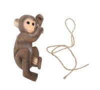 Qcwwy Décorations de Statue de Jardin de Singe Suspendues, Ornements de Sculpture d'animal d'arbre de chimpanzé Grimpant en Résine Adaptés à la Décoration Intérieure et Extérieure de