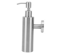 Qcwwy Distributeur de Savon de Salle de Bain Facile à Remplir Bouteille de Pompe à Savon en Acier Inoxydable 304 Universel élégant pour la Maison (Fixé au Mur, Rond)