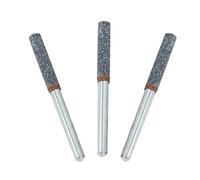 Qcwwy Ensemble de Pierres à Aiguiser en Métal, Affûteur de Tronçonneuse, pour Meuleuse de Tronçonneuse ou Outil Rotatif, Outils de Jardin 3 Pièces