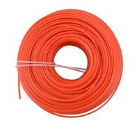 Qcwwy Fil de en Nylon 3 Mm, Corde Ronde Orange 393,7 Ft de Rechange for Tondeuse à Gazon et Bordure