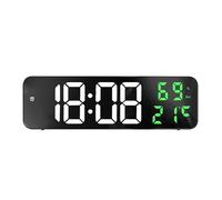 Qcwwy Grande Horloge Murale Numérique, Grand écran Enfichable, Réveils électroniques Muraux pour Chambre à Coucher, Décoration D'intérieur, Réveil à luminosité Automatique avec (Blanc