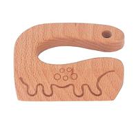 Qcwwy Hachoir de Cuisine pour Enfants, Couteau en Bois pour Enfants Design Ergonomique Respectueux de l'environnement Motif Animal Taille Compacte pour 2-8 Ans Éducation Précoce (Type