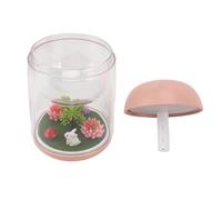 Qcwwy Humidificateur de Paysage Mini Humidificateur de Bureau de Voiture Mignon avec Réservoir d'eau de 180 Ml Lumière LED 7 Couleurs Arrêt Automatique pour Chambre à Coucher, Bureau, Maison,