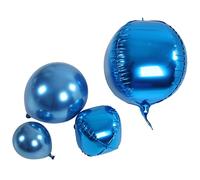 Qcwwy Kit de Guirlande de Ballons Bleus, 60 Ballons en Latex et 6 en Aluminium avec Bande Fixe, Décoration pour Remise de Diplôme, Mariage, Fête D'anniversaire