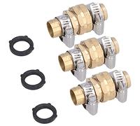 Qcwwy Lot de 3 Raccords de Réparation pour Tuyau D Arrosage, Connecteurs Mâle Femelle 3/4 Pouce avec Raccords en Laiton pour Tuyau D Eau 5/8 Pouce, pour Arrosage de Jardin