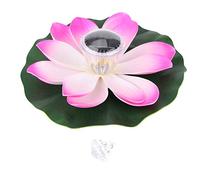 Qcwwy Lumières de Piscine/Spa Lumières d'étang avec 7 Lumières LED Lampe Flottante étanche Couleur Changeante Fleur (Pink)