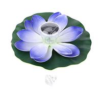 Qcwwy Lumières de Piscine/Spa Lumières d'étang avec 7 Lumières LED Lampe Flottante étanche Couleur Changeante Fleur (Purple)