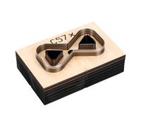 Qcwwy Matrice de Découpe du Cuir avec Nœud Papillon, Base en Bois, Poinçon en Acier au Carbone pour Porte-clés, Ceinture, Bracelet, Moule de Règle en Acier pour Outils d'artisanat du Cuir Faits à