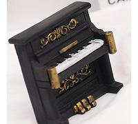 Qcwwy Mini Statuette Rétro en Résine Antique, Finition Patinée, Idéale pour Décorer Un Bureau, Un Salon, Un café ou Une Boutique. (Piano)