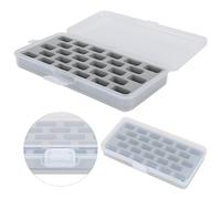 Qcwwy Organisateur de fil, boîte de rangement pratique pour machine à coudre, 28 compartiments, boîte à bobines en plastique pour ranger le fil et les aiguilles pour les amateurs de couture