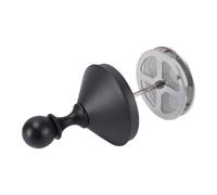 Qcwwy Pichet à Mousse de Lait en Acier Inoxydable, Mousseur à Lait Manuel, Double Filtration Noire, Finition Mate, Mousse Uniformément Texturée, Fonctionnement Facile de la Pompe, pour la Maison, le