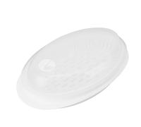 Qcwwy Points à Vapeur de Poisson, Matériau PP, Assiette de Vapeur Polyvalente avec Trous d'évent, Idéal pour les Poissons, les Petits Pains et les Légumes, le -ondes en Toute sécurité jusqu'à 248F