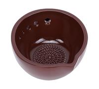 Qcwwy Râpes H Icrafts 1 Disque de Broyage de Cuisine avec Surface Lisse et Trou d'épluchage pour Râper, éplucher et Servir Bol à Râpe à Ail en Céramique Fait à la Main 2 en Artisanat