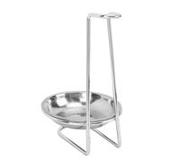 Qcwwy Repose-cuillère Porte-cuillère Porte-casserole - -ustensile de Cuisine en Acier Inoxydable avec un Design élégant et Moderne pour Comptoir de Cuisine Table à Manger Gain de Place Louche à