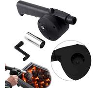 Qcwwy Souffleur d'air Manuel Portable, Soufflet à Manivelle de 25 Cm avec Corps en Plastique et évent en Métal, Poignée Isolante Thermique à Démarrage Rapide pour Barbecue, Cheminée de Camping (A)