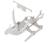 Qcwwy Support à Rôtir pour Canette de Bière, Design Vertical adapté à Une | Rôtissoire à poulet de Camping avec construction en acier inoxydable, base Stable, conception verticale, convient aux