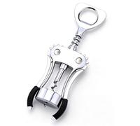 Qcwwy Tire-bouchon à Ailes pour Vin, Alliage de Zinc 3 en 1 (wine opener | Ouvre-bouteille manuel, -capsule et lève-bouchon de bière, poignée ergonomique antidérapante, compacte pour les voyages au