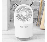 Qcwwy Ventilateur Portable Humidificateur, Ventilateur de Bureau USB avec Brume Rafraîchissante et Veilleuse Colorée, for Maison Bureau Chambre (WHITE)