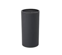 Qdesign - Porte-Couteaux Universel - Bloc Plastique PP Finition Soft Touch - Support Forme Cylindrique - Rangement de Cuisine Optimal - Protection Lames - Noir