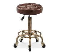QDZC Tabouret Roulant rétro avec Roues et réglage de Hauteur Boutique Brown