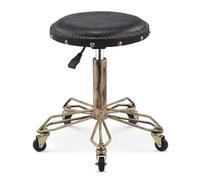 QDZC Tabouret Roulant rétro avec Roues et réglage en Hauteur Boutique Black