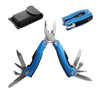 QEAS Pince Multifonction en Acier Inoxydable 11 en 1, Pince Multitool Pliable avec Sac de Rangementm, Poignée Confortable, Scie à Bois, un Décapsuleur, Des Ciseaux, pour Camping, Randonnée, Survie