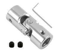QEAS Raccord en croix universel 12 mm M5 femelle en acier nickelé avec vis pour volet roulant modèle raccord moteur transmission de couple dans la réparation de volets roulants manuels