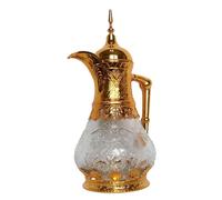 Qectial Cafetière Arabe élégante, Carafe Isotherme 6L pour Recevoir, Or