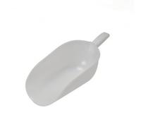 Qectial Feed Pelle à Aliments Louche Doseuse Trémie pour Granulés avec Poignée Solide et Tête Large pour Distribution Efficace et Mesures Précises Adaptée à, White
