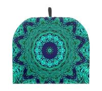 Qectial Housse de Cafetière Housse Théière Couverture Théière Polyester Pratique Protection Poussière Facile à Nettoyer pour Amateurs de Thé Usage, vert foncé