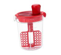 Qectial Mélangeur à Vinaigrette, Bol Mélangeur à Salade, Séparateur D'œufs, Bouteille Mélangeur Manuelle, Séparateur D'œufs pour Huile, Salle à Manger, Rouge