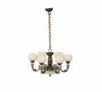 Qectial Miniature Hanging Lamp Lustre Miniature Suspended Lampe Éclairage Poupée Lanterne Maquette Style Traditionnel avec Détails Travaillés Suitable pour, Bronze