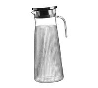 Qectial Pichet à Eau Froide pour Jus, Boissons Chaudes Ou Froides, à Rayures Transparentes, Idéal pour Les Restaurants, Le Lait et Le, 1.6L
