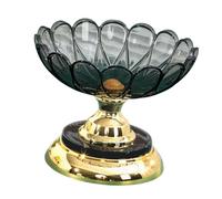 Qectial Plateau de Service à Fruits avec Pieds, Support pour Plateau de Service, Assiette Décorative pour Aliments, Desserts, Amuse-gueules, Plateau de Présen, Fleur