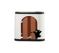 Qectial Poubelle Intérieure 10 Litres à Ouverture par Pression Couvercle Double Paroi en Plastique pour Toiltes Buanrie Espace, Style D