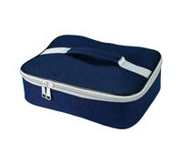 Qectial Sac Isotherme Panier Repas Boîte Repas Bento Sac Portable Aluminium Oxford Léger Pratique Adapté Repas Bureau École Déplacement Taille, Bleu Foncé