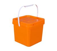 Qectial Seau Carré, Récipient Alimentaire Multifonctionnel avec Poignée et Couvercle, Idéal pour La Peinture, L'eau et Les Fournitures de Bricolage, 5l 20x20x18.6cm