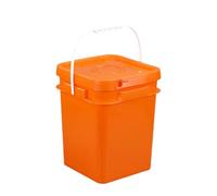 Qectial Seau Carré, Récipient Alimentaire Multifonctionnel avec Poignée et Couvercle, Idéal pour La Peinture, L'eau et Les Fournitures de Bricolage, 13l 25.5x25.5x31.1cm