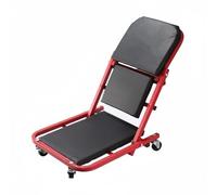 Qectial Tabouret Roulant Mécanicien 2 en 1 Banc de Réparation Pliable Siège de Garage Chaise d'Atelier Convertible avec Coussin Moelleux et Structure Métal