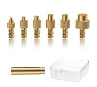 QEDBOJE 7 pièces Pointe Fer à Souder Universelle, Compatible avec Accessoires Impression 3D, avec 6 Moletés, Filetés M2 M3 M4 M5 M6 M8, Presse Insert 3D, Jeux d'Embouts à Souder Taraudés