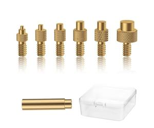 QEDBOJE 7 pièces Pointe Fer à Souder Universelle, Compatible avec Accessoires Impression 3D, avec 6 Moletés, Filetés M2 M3 M4 M5 M6 M8, Presse Insert 3D, Jeux d'Embouts à Souder Taraudés