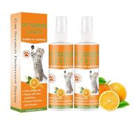 QEEROYO 2 pcs Spray Anti Griffure pour Chat, Spray d'Entraînement, Protecteur de Meubles Contre Les Rayures, Intérieur et Extérieur, 240 ML