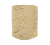 QEM Cadran Solaire Motif Libellule Pierre Naturelle 35cmx50cm