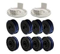 QENETY Bobine de fil de rechange pour débroussailleuse Ryobi RLT4027, RLT4125, RLT5027, RLT6030, RLT5127, RLT6130-5132002670, 1,5 mm pour débroussailleuse RAC123, avec couvercle RAC122 (10,5 mm) PCS)