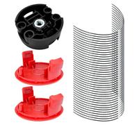 QENETY F016800431 Fil de débroussailleuse compatible avec débroussailleuse Bosch AFS 23-37, 37 cm x 3,5 mm avec tête de coupe F016F04839, couvercle de bobine F016F04841 (43 pièces)