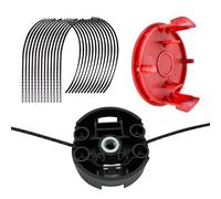 QENETY Fil de débroussailleuse compatible avec débroussailleuse Bosch AFS 23-37, 3,5 mm x 37 cm avec tête de coupe F016F04839, couvercle de bobine F016F04841 (12 pièces)